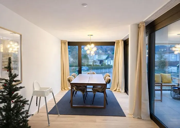 公寓 Modern Jungfrau View With Bbq And Ac At Interlaken West Station *