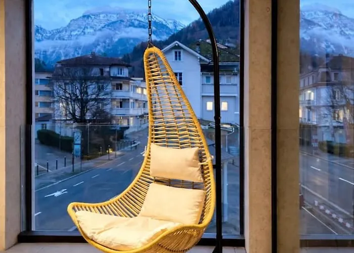 Modern Jungfrau View With Bbq And Ac At Interlaken West Station