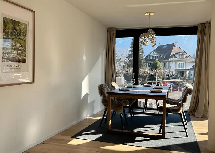 公寓 Modern Jungfrau View With Bbq And Ac At Interlaken West Station *